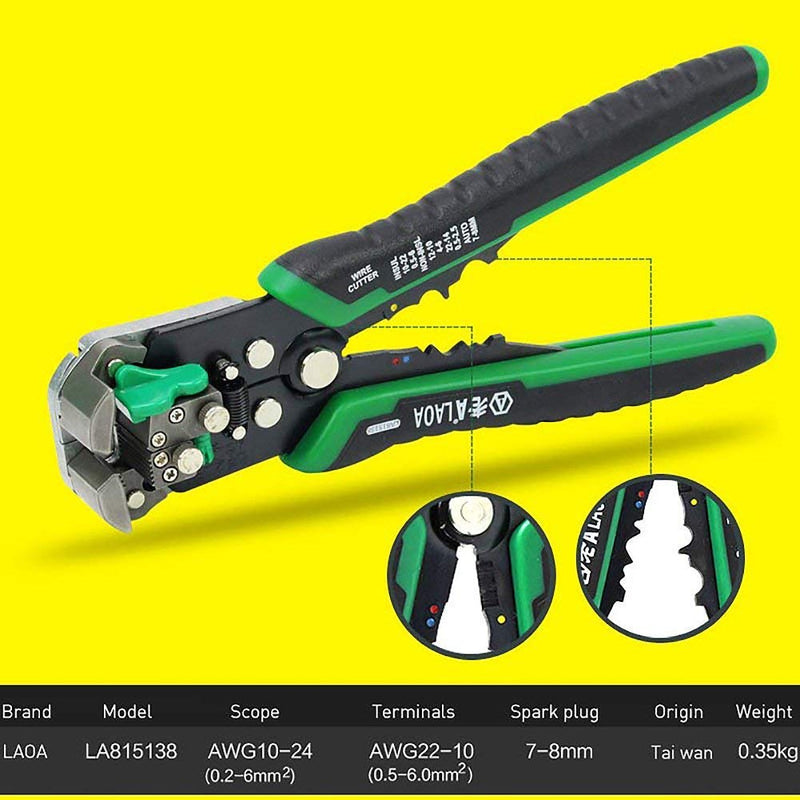  [AUSTRALIA] - LAOA Wire Stripper Self Adjusting Wire Stripper/10-24 AWG Wire Stripping Tool/Wire Cutter,3-in-1 Wire Stripping for Wire Stripping,Cutting,Crimping (2pcs Replacement Spring) wire stripper set