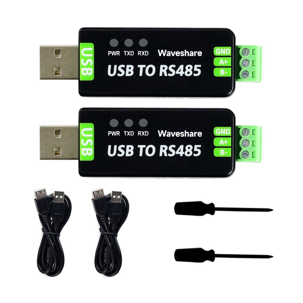  [AUSTRALIA] - Waveshare Industrial USB to RS485 Converter with Original FT232RL and SP485EEN Embedded Protection Circuits for Industrial Control Equipments and/or Applications-2PCS 2PCS USB TO RS485