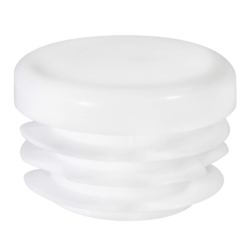 Prescott Plastics 1" Inch Round Plastic Plug Insert (10 Pack), white End Cap for Metal Tubing, Fence, Glide Insert for Pipe Post, Chairs and Furnitures 1.0" OD (1.0") - LeoForward Australia