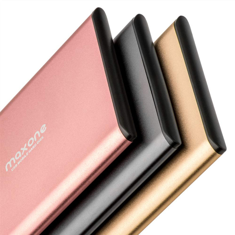  [AUSTRALIA] - Maxone 1TB Ultra Slim Portable External Hard Drive HDD USB 3.0 for PC, Mac, Laptop, PS4, Xbox one - Rose Pink