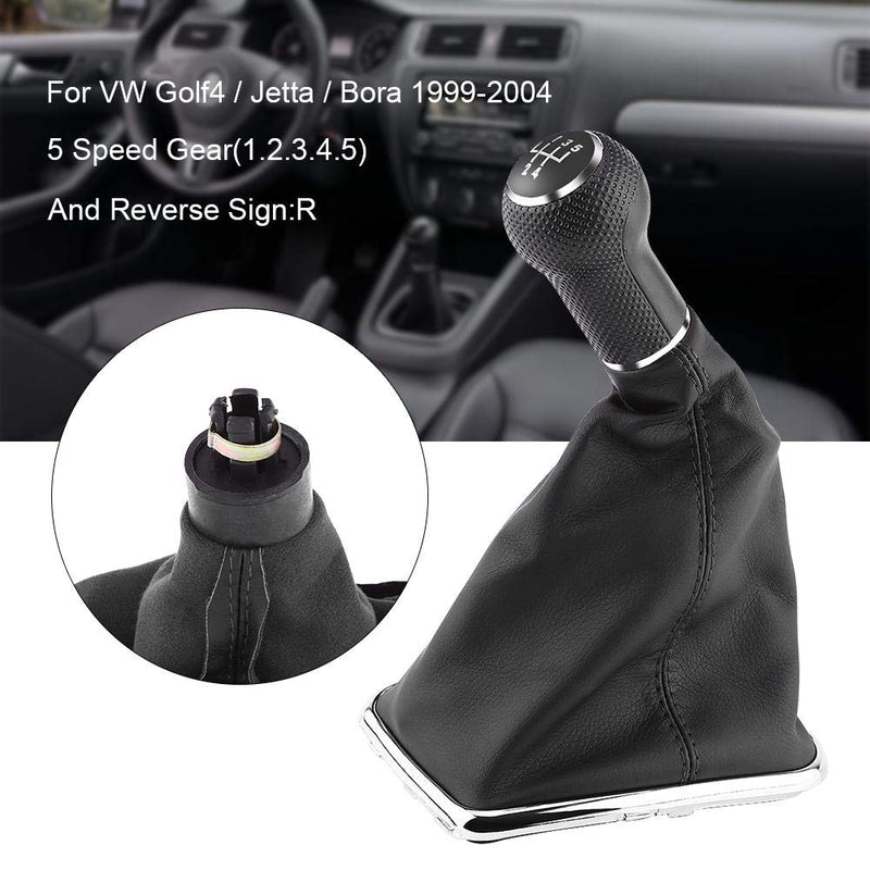  [AUSTRALIA] - 5 Speed Shift Boot, Keenso Car Manual Gear Shifter Knob Gaiter Stick Head Lever for Volkswagen Golf4/Jetta/Bora 1999-2004