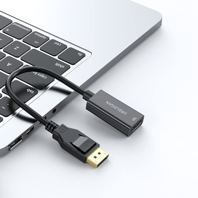  [AUSTRALIA] - 4K Displayport to HDMI Adapter, Display Port DP to HDMI Cable Male to Female Port Support Video & Audio Compatible with Computer, PC, Monitor, Projector, HDTV 1 Black