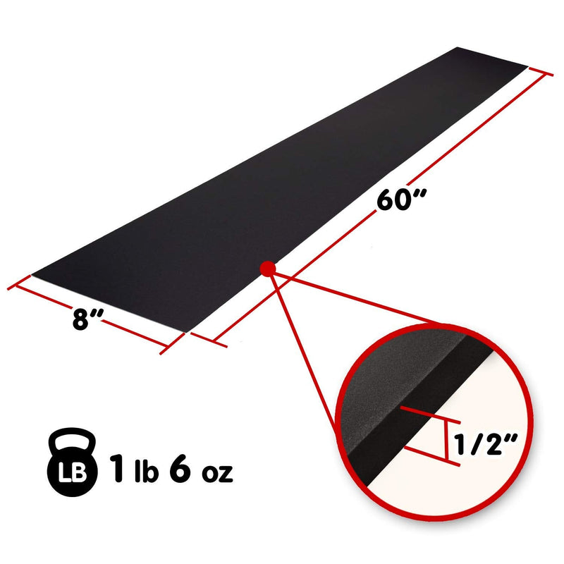  [AUSTRALIA] - XCEL Super Versatile Rubber Pads with Strong Adhesive, Great Vibration Damping Pads, Perfect for Loud Washing Machines, Acoustic Foam Pad, Made in USA (1 Pack - 60" x 8" x 1/2") 1 Pack - 60" x 8" x 1/2"
