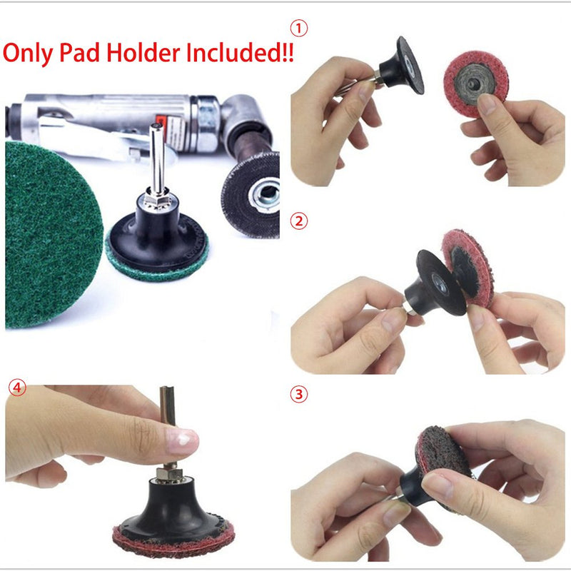  [AUSTRALIA] - Yakamoz 2Pcs 2-Inch Roll Lock Sanding Discs Holder Roll Lock Disc Pad Quick Change Adapter with 1/4 Shank