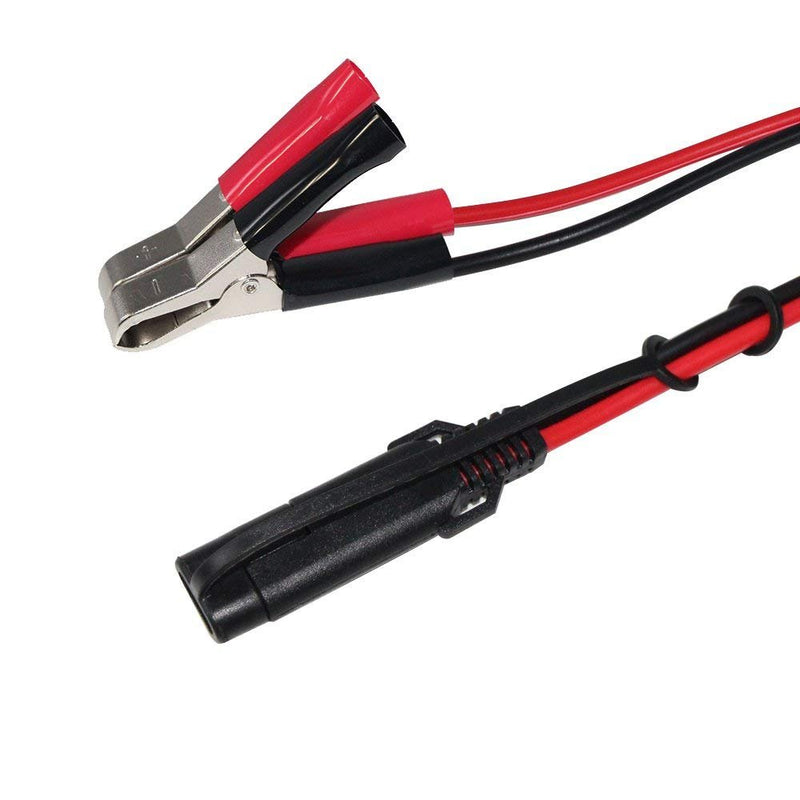 SAE to Battery Alligator Clip - KUNCAN 1.5FT 12V SAE 2Pin Quick Disconnect Cable SAE to Battery Clamp Cord 7.5A Fuse (1 Pack) - LeoForward Australia