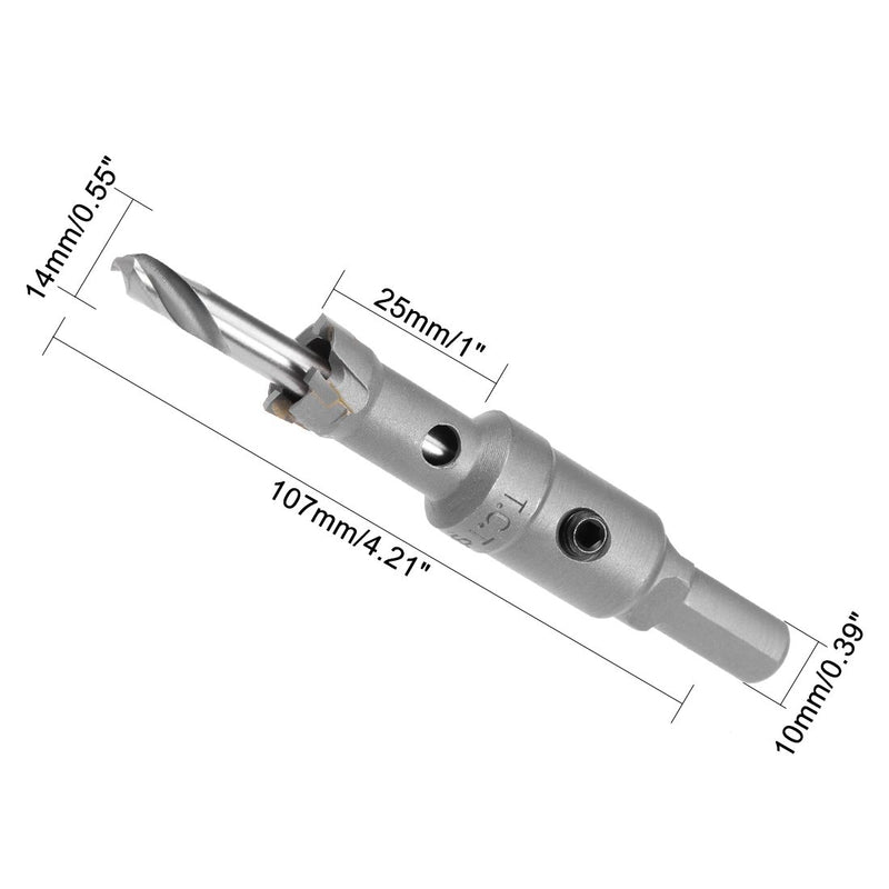 uxcell 14mm Carbide Hole Cutter, TCT Hole Saws for 5mm Stainless Steel Sheet Metal - LeoForward Australia