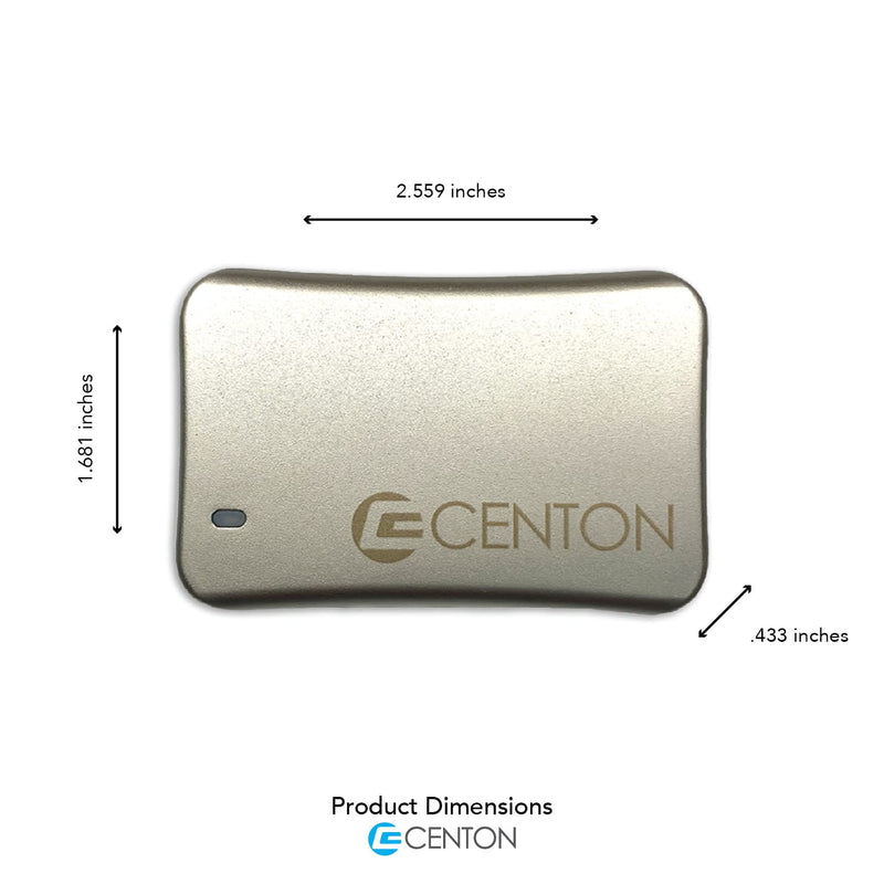  [AUSTRALIA] - Centon External SSD (Silver Metallic), USB-C 3.2 Gen 2, 1000GB