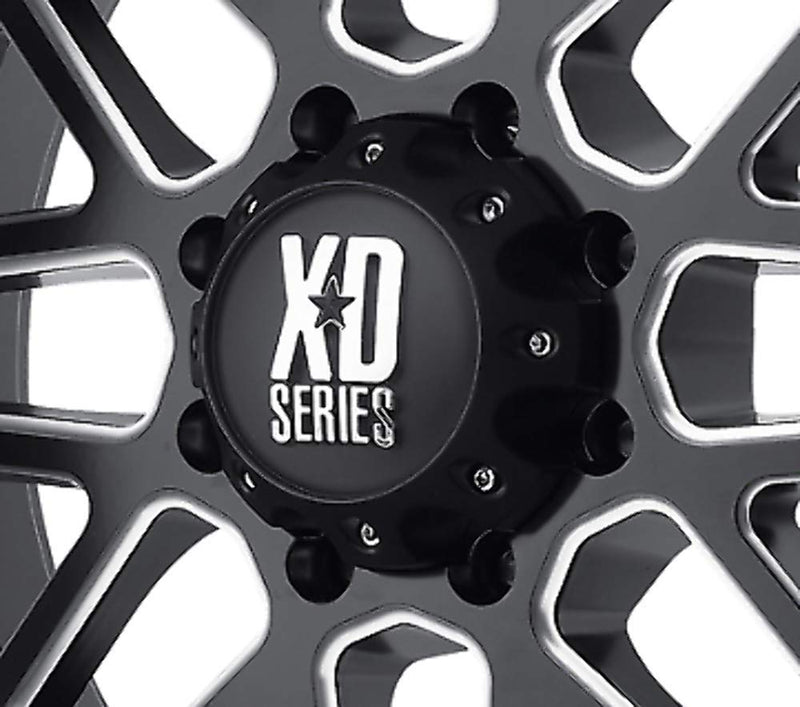  [AUSTRALIA] - XD Series by KMC Wheels KMC XD Series 441 796 797 798 800 801 8 Lug Matte Flat Black Center Cap 1079L170-MB-8LUG