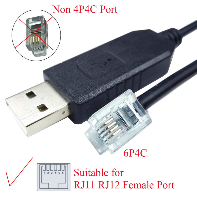  [AUSTRALIA] - FTDI USB to RJ11 RJ12 Control Cable for Celestron Nexstar eq6 PC Link to Hand-Controller RS232 Serial Converter Cable