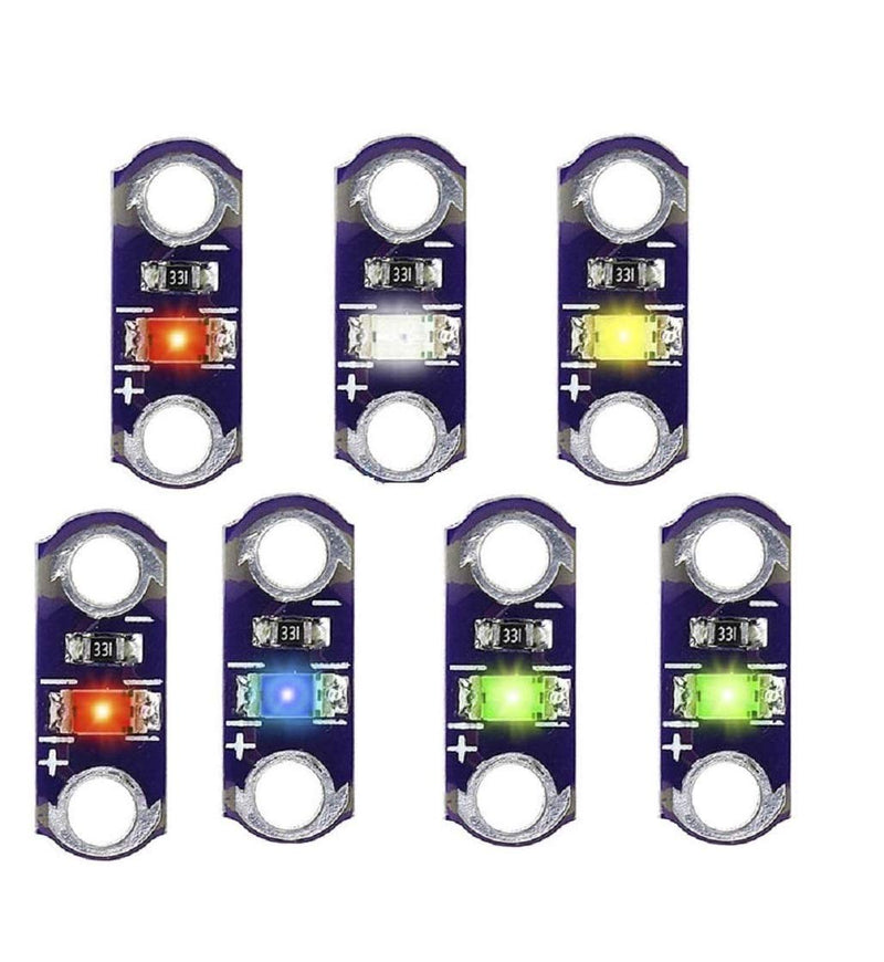  [AUSTRALIA] - Leyal 50pcs/lot Smart Electronics Lilypad Led Red/White/Orange/Emerald Green/Blue/Yellow/Yellow Green Light Module for arduino IDS Lilypad LED Module