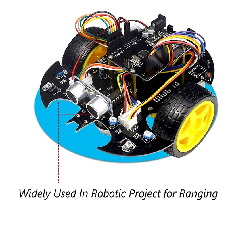 CUQI Ultrasonic Module Distance Measuring Sensor Module Kit, Transmitter and Receiver Module Compatible with DIY Robot Car/Raspberry Pi 4B, 3B+, 3B (4PCS)… 4PCS - LeoForward Australia