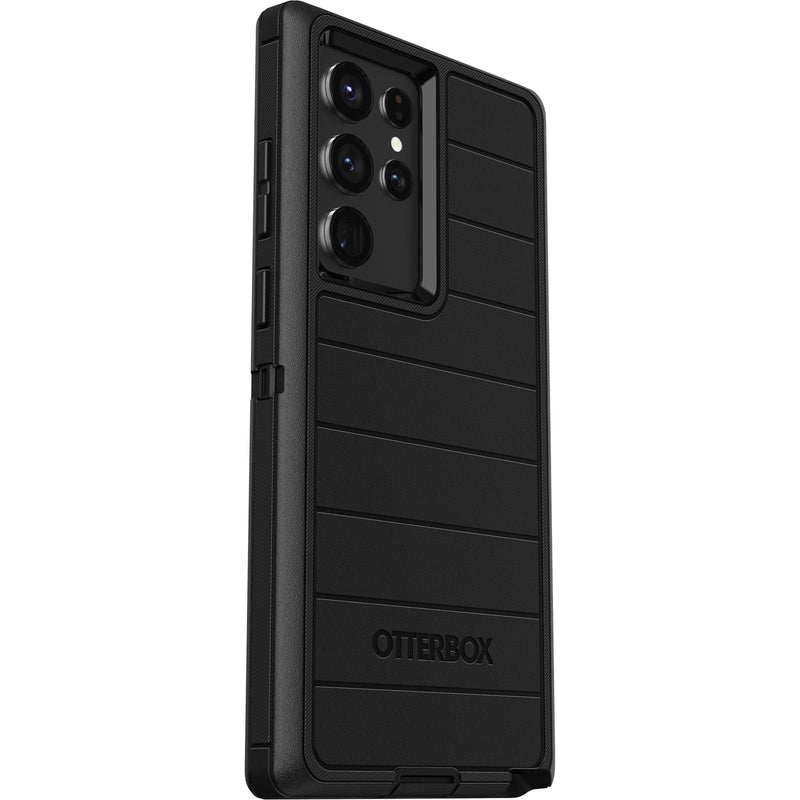  [AUSTRALIA] - OtterBox Defender Series Case for Samsung Galaxy S22 Ultra (Only) - Holster Clip Included - Microbial Defense Protection - Non-Retail Packaging - Black