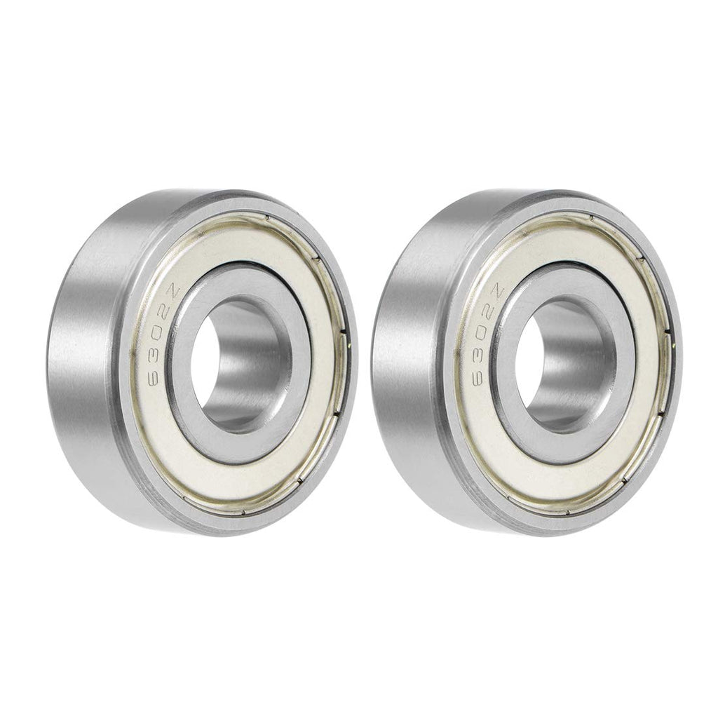  [AUSTRALIA] - uxcell 6302ZZ Deep Groove Ball Bearing 15x42x13mm Double Shielded Chrome Steel Bearings 2-Pack 15mmx42mmx13mm