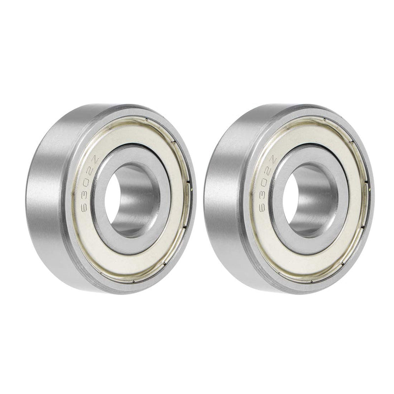  [AUSTRALIA] - uxcell 6302ZZ Deep Groove Ball Bearing 15x42x13mm Double Shielded Chrome Steel Bearings 2-Pack 15mmx42mmx13mm