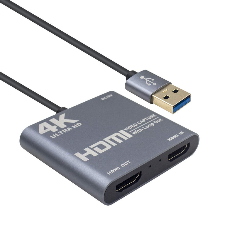  [AUSTRALIA] - Duttek HDMI Video Capture Card with Loop Out, HDMI to USB 3.0 Video Capture Card Converter Adaptor 4K HD 1080P for PC Laptop Projector HDTV Compatible with Windows XP, MAC, Linus System