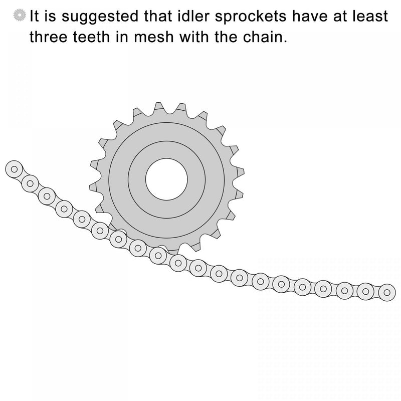  [AUSTRALIA] - uxcell #40 Chain Idler Sprocket, 20mm Bore 1/2" Pitch 19 Tooth Tensioner, Black Oxide Finish C45 Carbon Steel with Insert Double Bearing for ISO 08B Chains 82mm