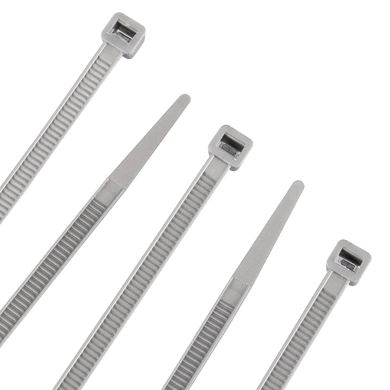  [AUSTRALIA] - Baomain Plastic Nylon Zip Cable Ties Self Locking 8 inch Gray 4.5mm 5x200 Pack of 100