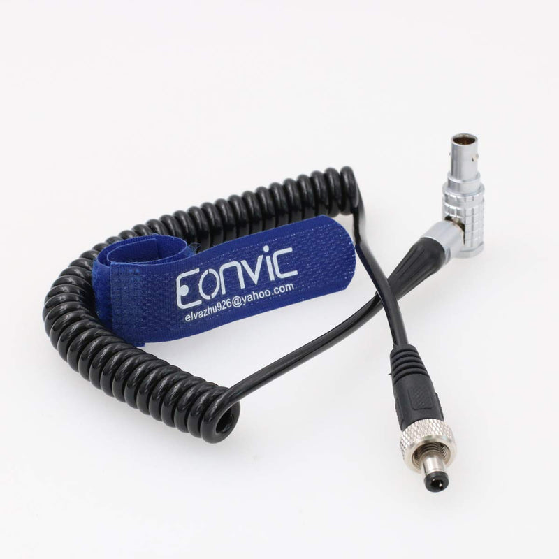  [AUSTRALIA] - Eonvic 12v 2 Pin to Locking DC 2.1mm Power Cable for Video Devices PIX-E5 E5H E7 Atomos SmallHD Monitor ARRI Alexa XT/RED/Z CAM E2 2Pin Locked DC coiled cable