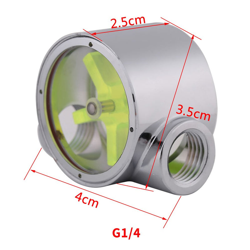  [AUSTRALIA] - Water Flow Indicator,Tungsten Alloy G1/4" Standard Female to Female Thread Computer Water Cooling Flow Indicator