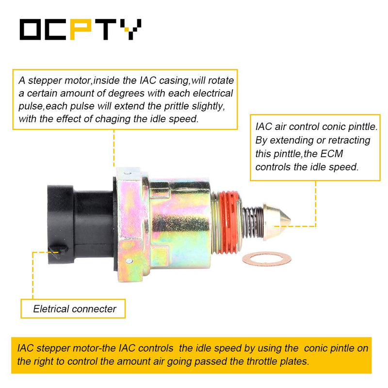 OCPTY 2H1037 Fuel Injection New Idle Air Control Valve FIT for AM General Hummer, for Buick, for Cadillac, for Chevrolet, for GMC, for Isuzu, for Jaguar, for Land Rover, for Oldsmobile, for Pontiac - LeoForward Australia