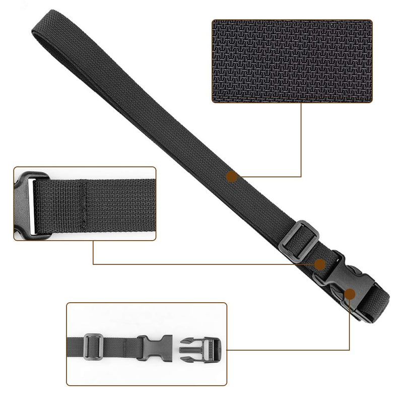  [AUSTRALIA] - MAGARROW 40" 60" Strap Buckle Packing Straps Adjustable 1-Inch Belt 1" Wide - 60" Long Black (10-Pack)