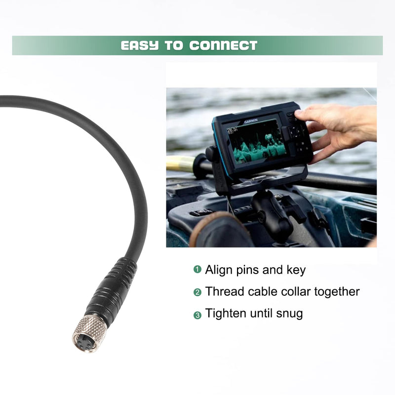  [AUSTRALIA] - MKR-US2-12 Adaptor Cable - Universal Sonar 2 4-Pin Transducer Adapter Cable 1852072 - for Garmin Echo, echoMAP, Striker Series