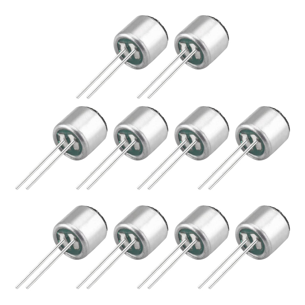  [AUSTRALIA] - Fielect 10Pcs 6050P-58DB Electret Microphone Pickup 6mm x 5mm Cylindrical Condenser MIC with Pins for PCB