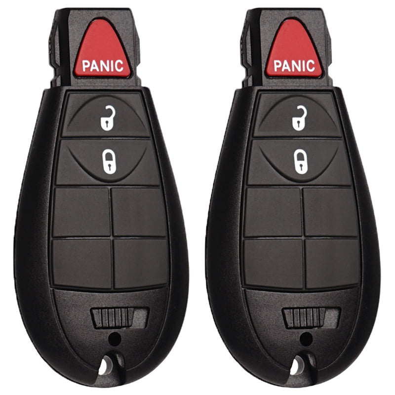  [AUSTRALIA] - Car Key Fob FOBIK Keyless Entry Remote Start Control Replacement Fits for Dodge Ram 1500 2500 3500 HD 2013 2014 2015 2016 2017 2018 2019 2020 2021 GQ4-53T 56046953 AG 3 Button Pack of 2