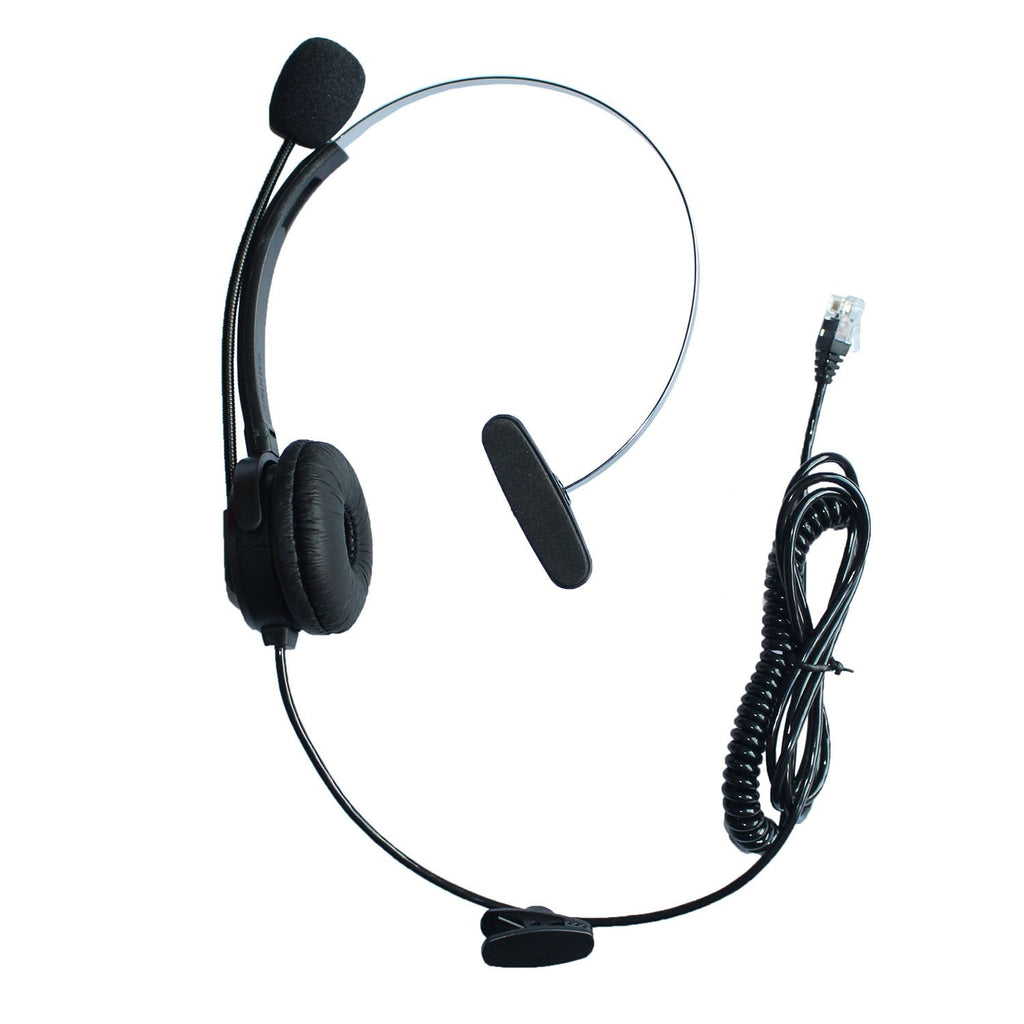  [AUSTRALIA] - GoodQbuy Call Center Telephone/IP Phone Headset with Adjustable Boom Mic 4-pin RJ9 Modular Connector is Compatible with Cisco 3Com Aastra Alcatel-Lucent AltiGen Ascom Avaya Cable & Wireless