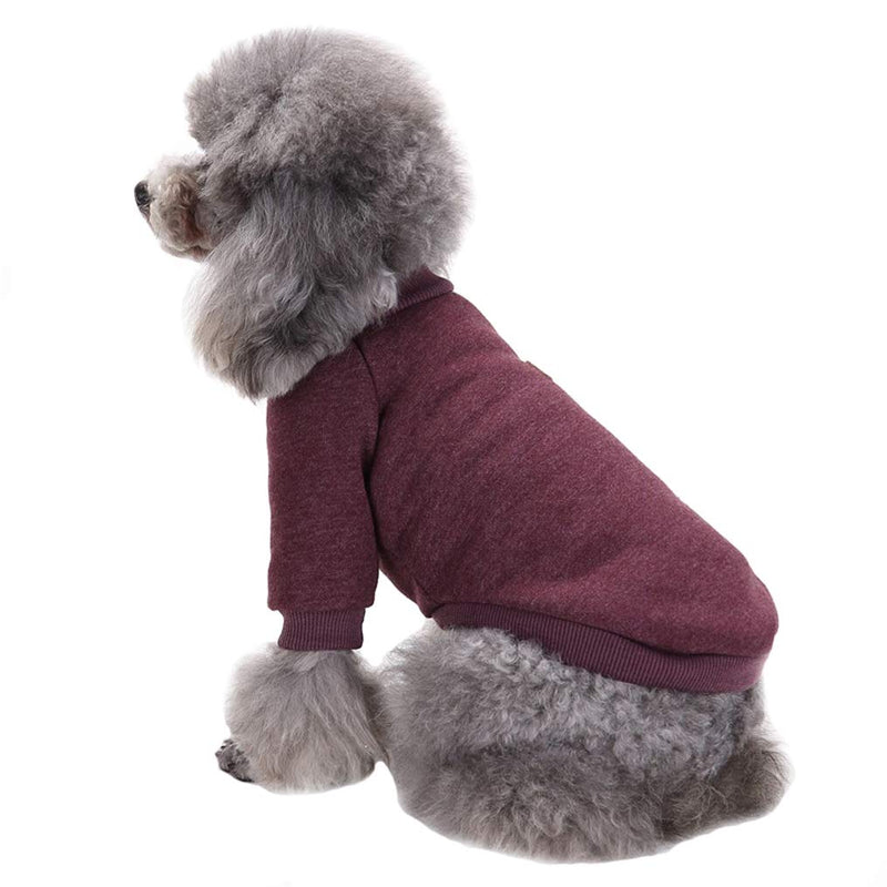 Jecikelon Pet Dog Clothes Knitwear Dog Sweater Soft Thickening Warm Pup Dogs Shirt Winter Puppy Sweater for Dogs (Brown, XXS) XX-Small Brown - LeoForward Australia