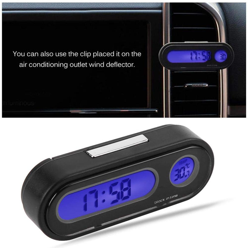 [AUSTRALIA] - 2 in 1 Car Interior LED Digital Clock Thermometer Voltmeter