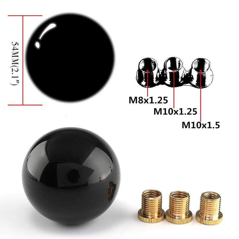  [AUSTRALIA] - Top10 Racing Shift Knob Adapter kit Universal Car Gear Shifter Lever Round Ball Shape Black black2