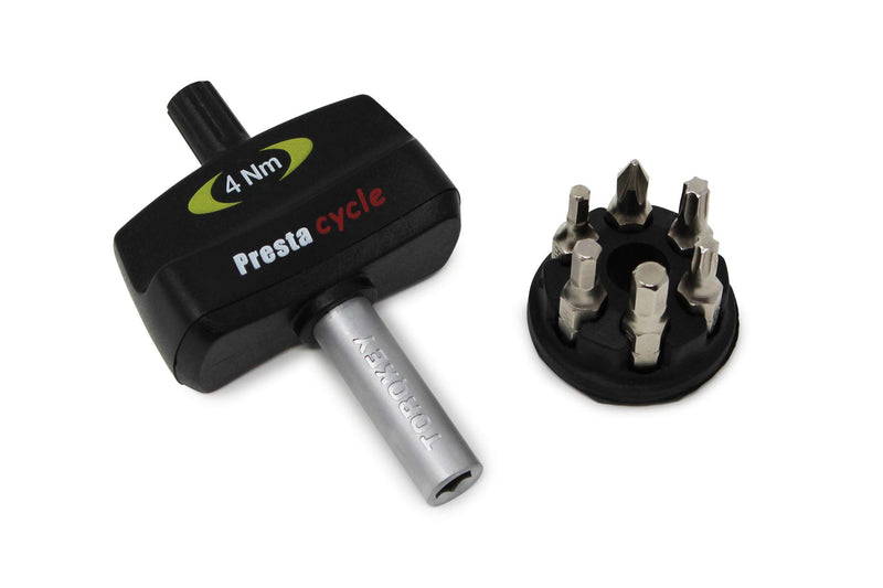  [AUSTRALIA] - Prestacycle Mini Bike TorqKeys - Preset Torque Tool w/6 Bits & Holder – Compatible with Standard 1/4" hex bit - Choose from Sizes: 3Nm, 4Nm, 5Nm.