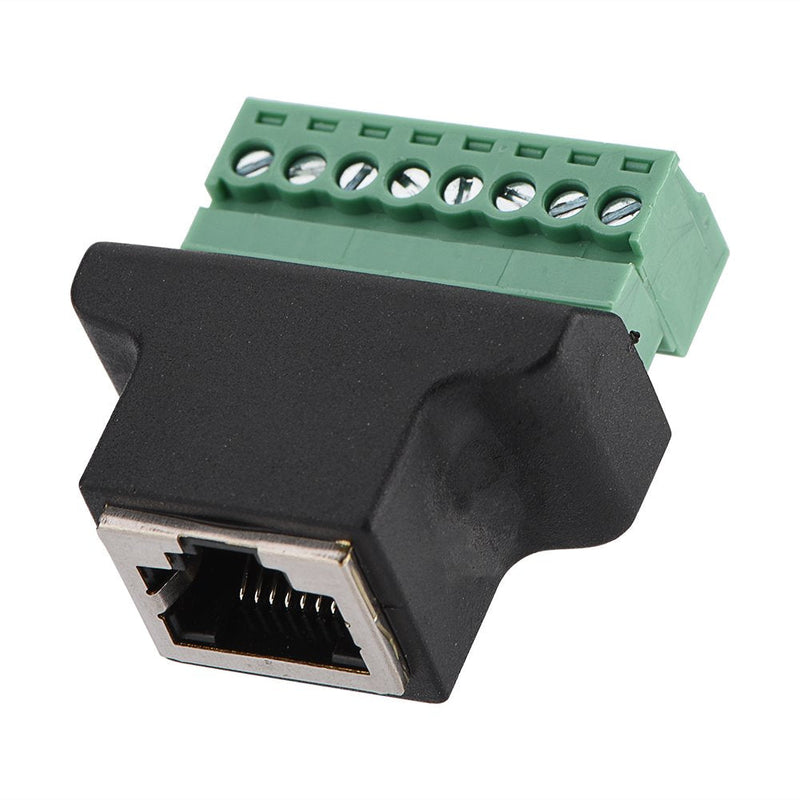  [AUSTRALIA] - RJ45 Screw Terminal Adaptor Connector, DVR Ethernet Connector RJ45 Female Jack to 8 Pin Screw Terminal Connector