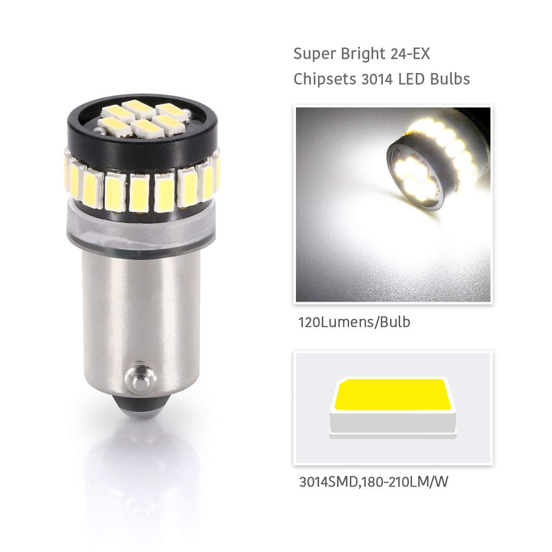 LUYED 5 x Super Bright 3014 24-EX Chipsets BAX9s H6W 64132 38161 LED Bulbs Used For Parking Reading Bulbs - LeoForward Australia
