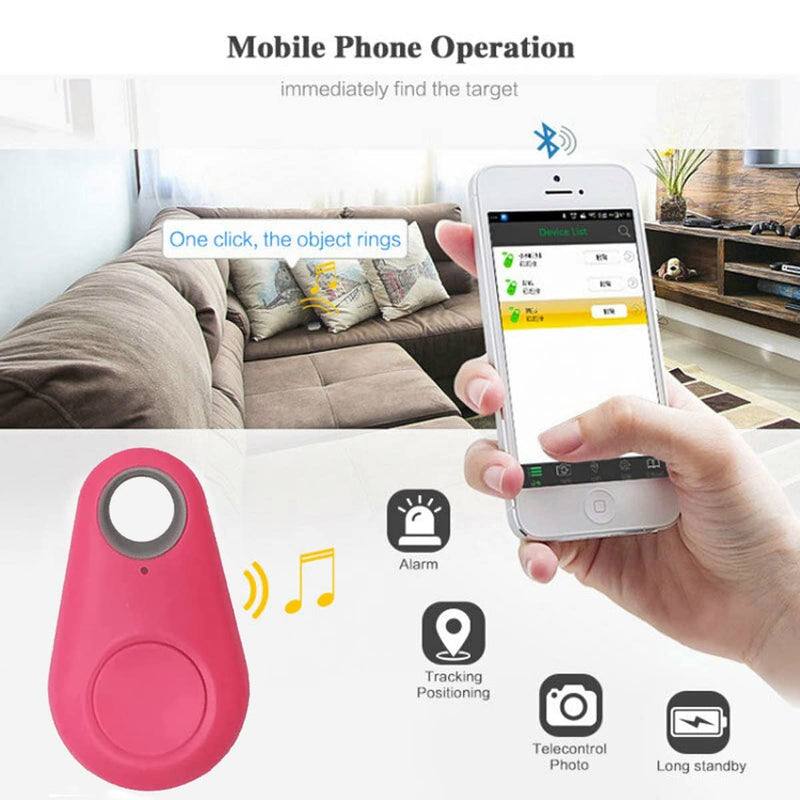 [AUSTRALIA] - 1 Pack New Mini Dog GPS Tracking Device,Portable Intelligent Anti-Lost Device,No Monthly Fee App Locator for Luggages/ Kid/ Pet Bluetooth Alarms(Pink) Pink