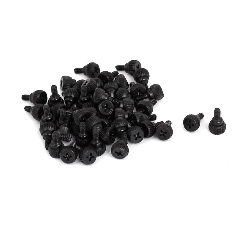  [AUSTRALIA] - uxcell PC Computer Case Thumbscrews 6#-32 M3.5 Thumb Screws Black 50 Pcs