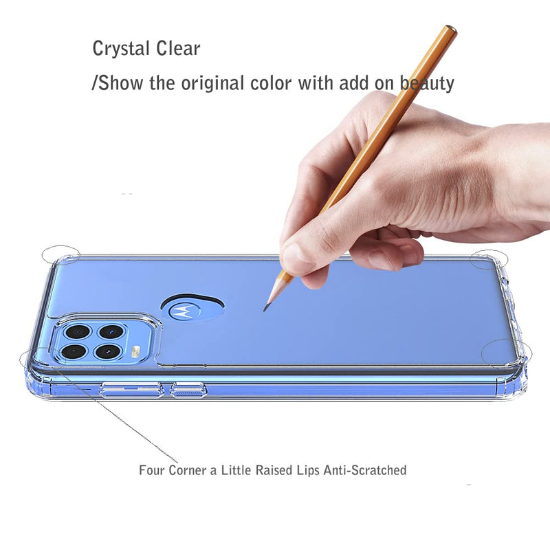  [AUSTRALIA] - Ftonglogy Cell Phone Case for Moto G Stylus 2021 5g, Crystal Slim Air Buffer Clear TPU [Drop Proof]+ PC Shockproof Phone Protective Case Cover for Moto G Stylus 5G 2021 (Clear)