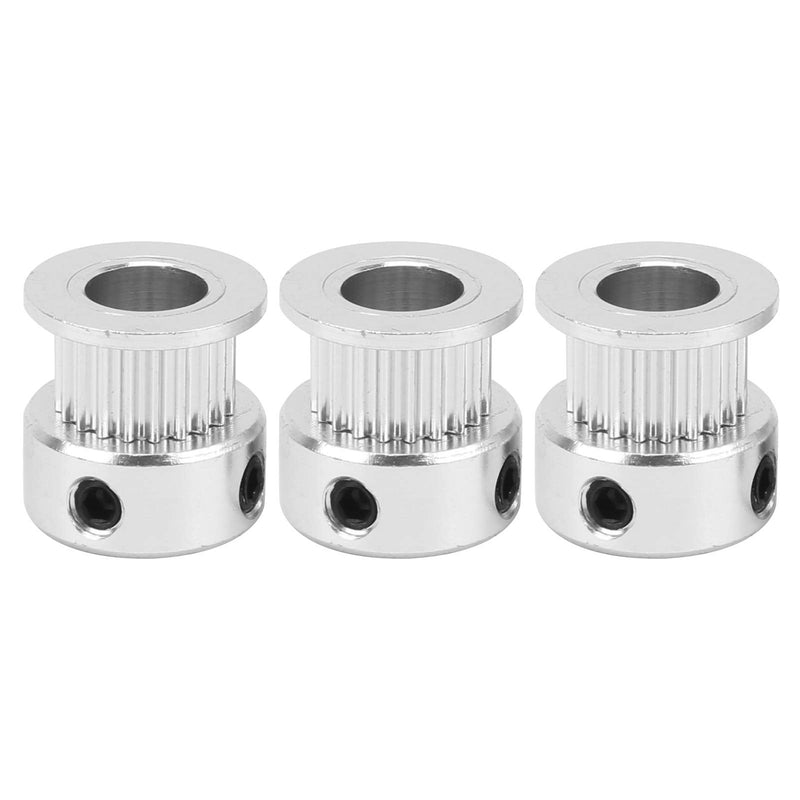  [AUSTRALIA] - 3 Sets Aluminum Alloy Synchronous Wheel 8mm Mechanical Timing Pulleys for Milling Machine 3D Printer Parts