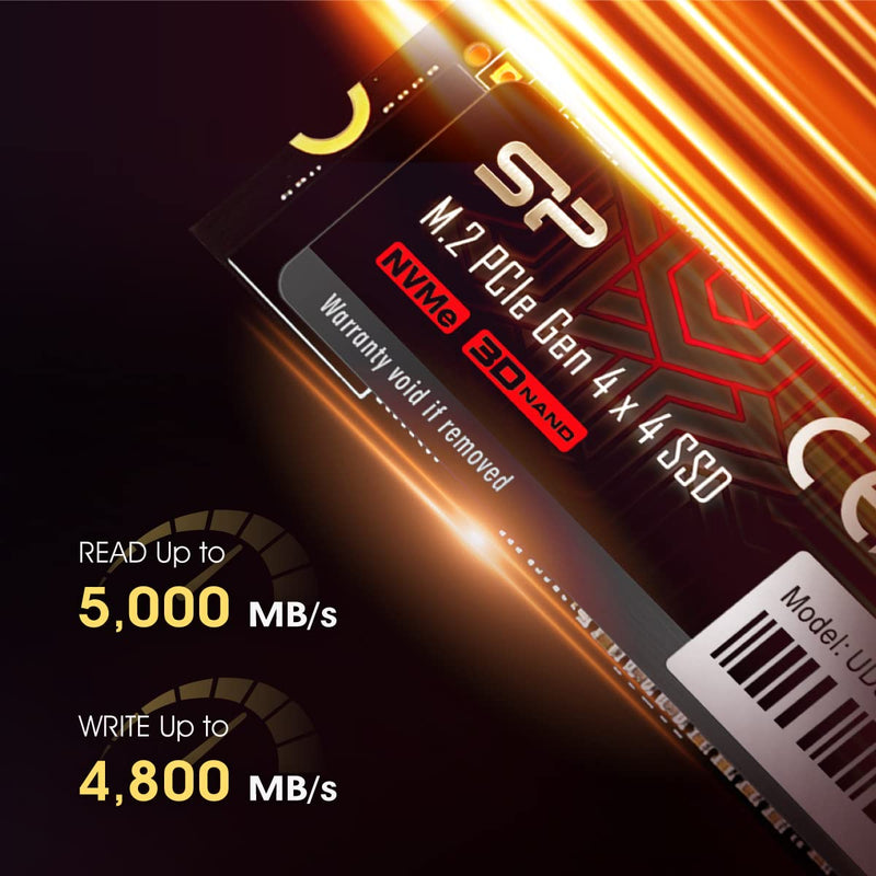  [AUSTRALIA] - Silicon Power 500GB UD90 NVMe 4.0 Gen4 PCIe M.2 SSD R/W up to 5,000/3,850 MB/s (SP500GBP44UD9005) 2280