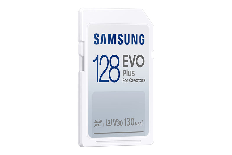  [AUSTRALIA] - SAMSUNG EVO Plus Full Size 128 GB SDXC Card 130MB/s Full HD & 4K UHD, UHS-I, U3, V30 (MB-SC128K/AM) 128GB New Generation - up to 130 MB/s