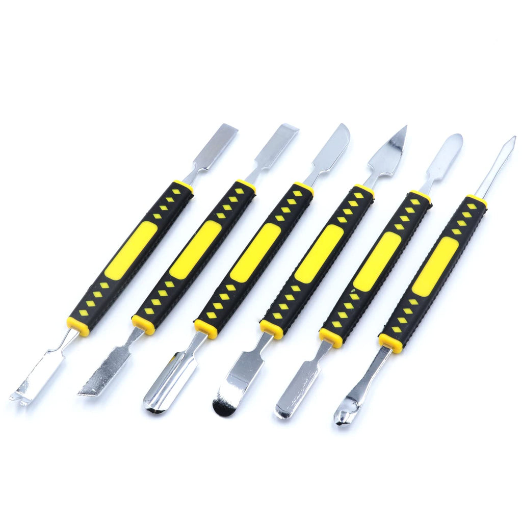  [AUSTRALIA] - 6Pcs Dual Ends Metal Spudger Set Prying Opening Repair Tool Kit for iPhone iPad Laptop Tablet Cell Phone Other Mobile Devices