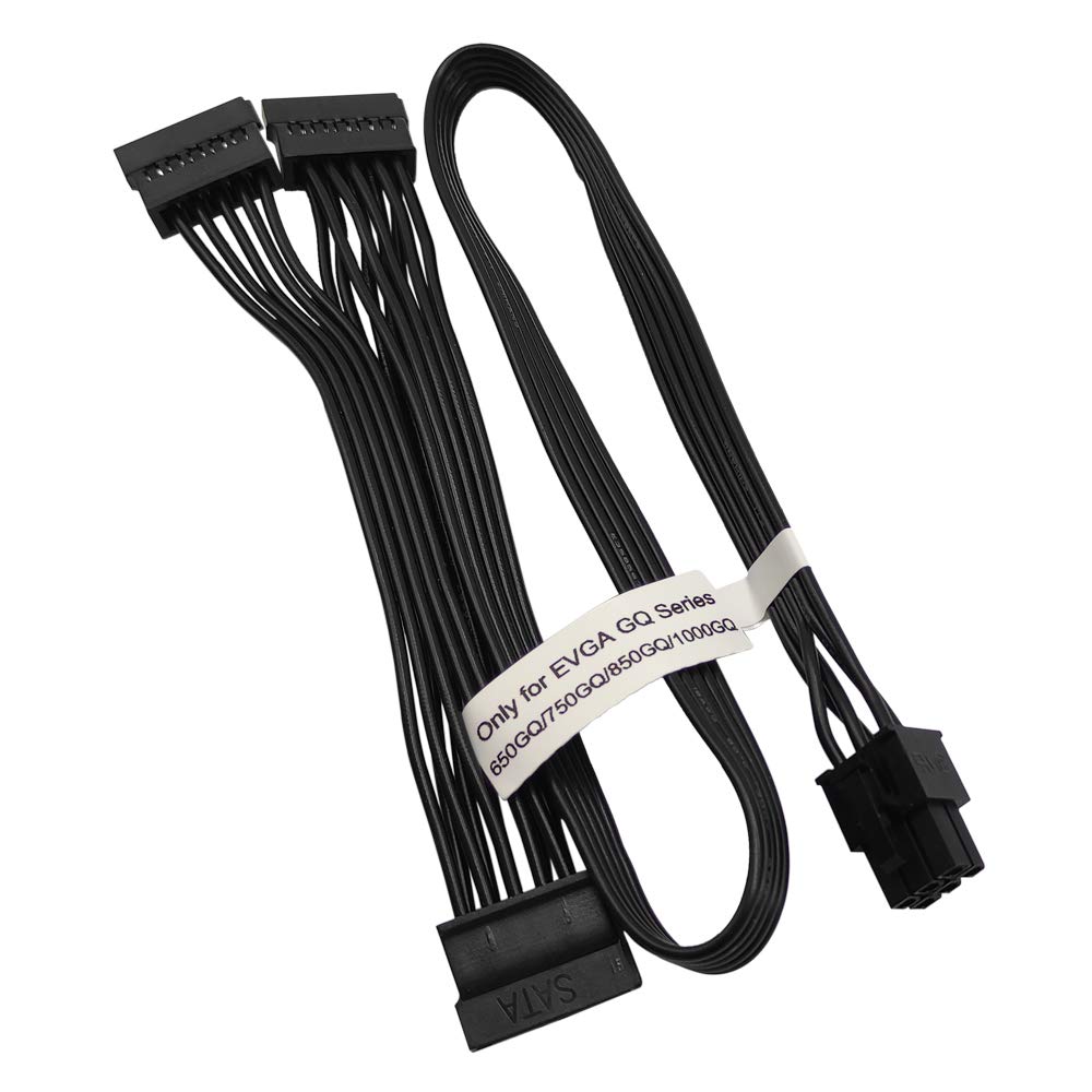  [AUSTRALIA] - COMeap 6 Pin to 3X 15 Pin SATA Hard Drive HDD Power Adapter Cable Only for EVGA GQ Series Semi Modular PSUs 20-in(50cm) SATA Port