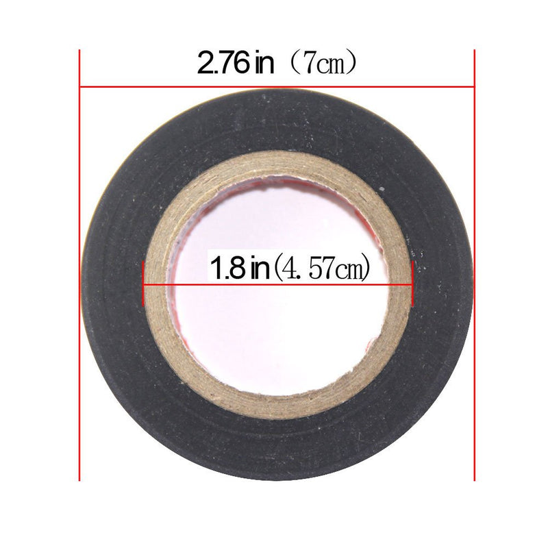  [AUSTRALIA] - FOMMEN Color Guard Tape 4 Pack PVC Electrical Glue Tape, 66 Feet 0.7 Inch Black and White Insulation Tape