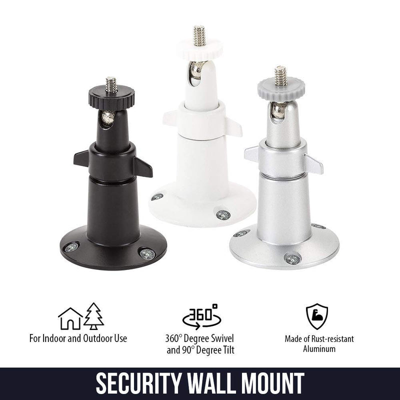  [AUSTRALIA] - Adjustable Indoor/Outdoor Security Metal Wall Mount Compatible with Arlo Pro/Pro 2/Pro 3/Ultra/Ultra 2, & Others - Ring Stick Up Cam Battery, eufyCam E/2C, Wyze Cam Outdoor/Pan (2 Pack, White)