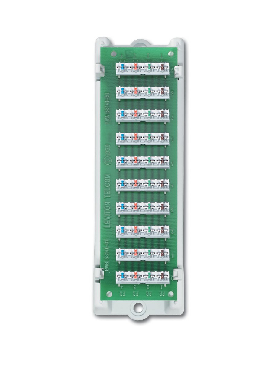  [AUSTRALIA] - Leviton 47689-B 1x9 Bridged Telephone Module (with bracket) , White