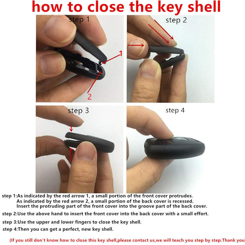  [AUSTRALIA] - Replacement Key Fob Shell Case Fit for Honda Accord Civic Ex Pilot Cr-v Ridgeline Keyless Entry Remote Key Housing