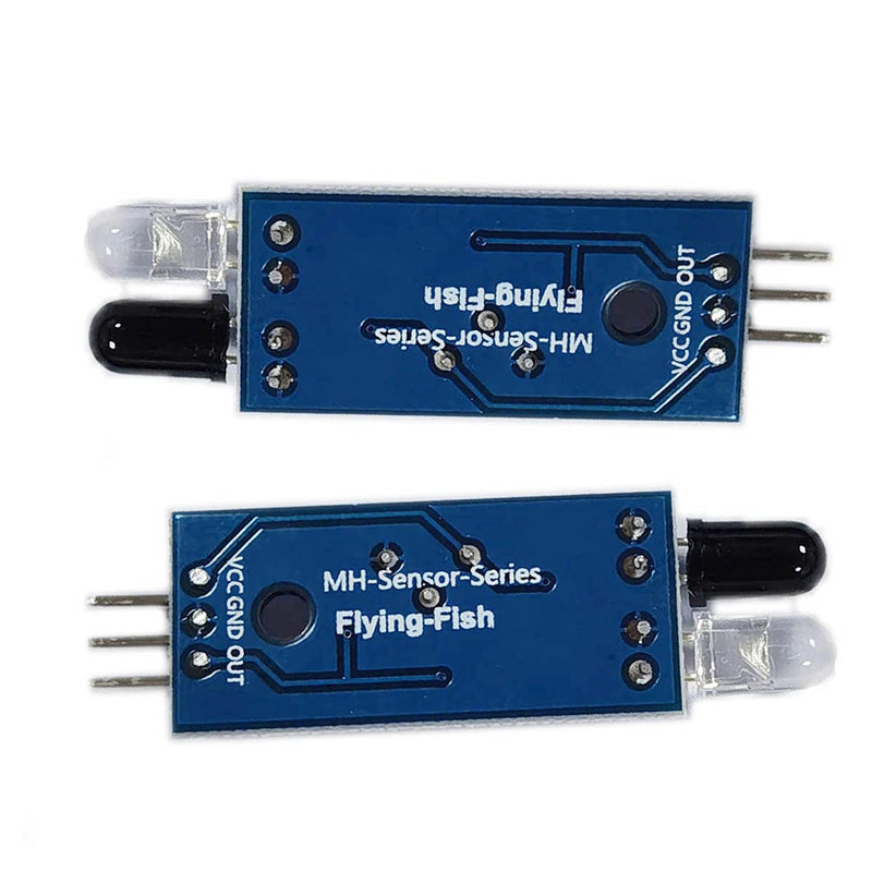  [AUSTRALIA] - Kiro&Seeu 2pcs IR Infrared Obstacle Avoidance Sensor IR Transmitting and Receiving Tube Photoelectric Switch 3-pin Compatible with Ar-duino Smart Car Robot