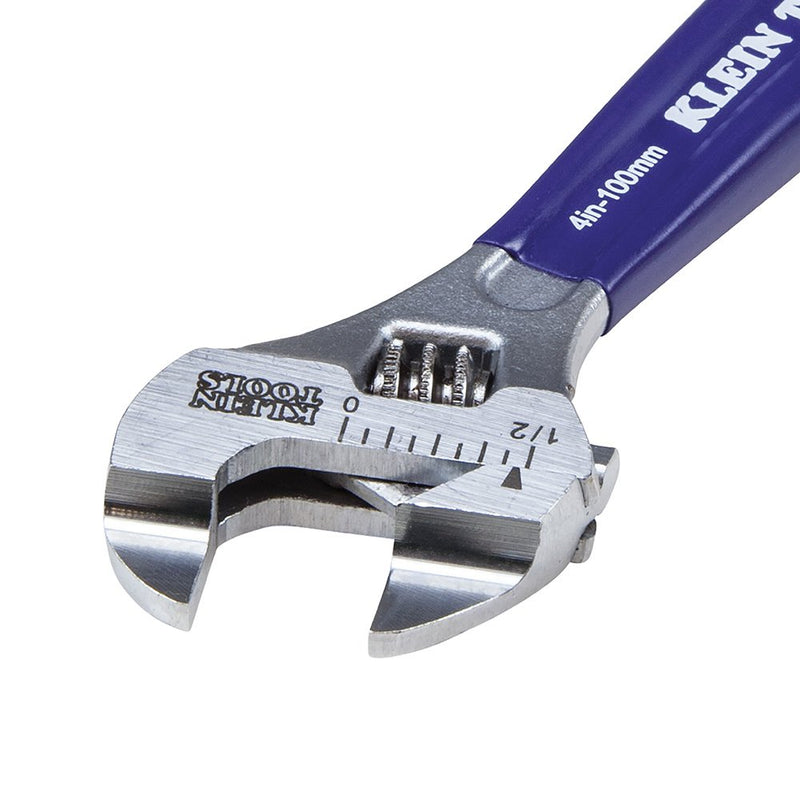  [AUSTRALIA] - Klein Tools D86932 Adjustable Wrench, Forged with Slimmer Jaw and a High Polish Chrome Finish, 4-inch