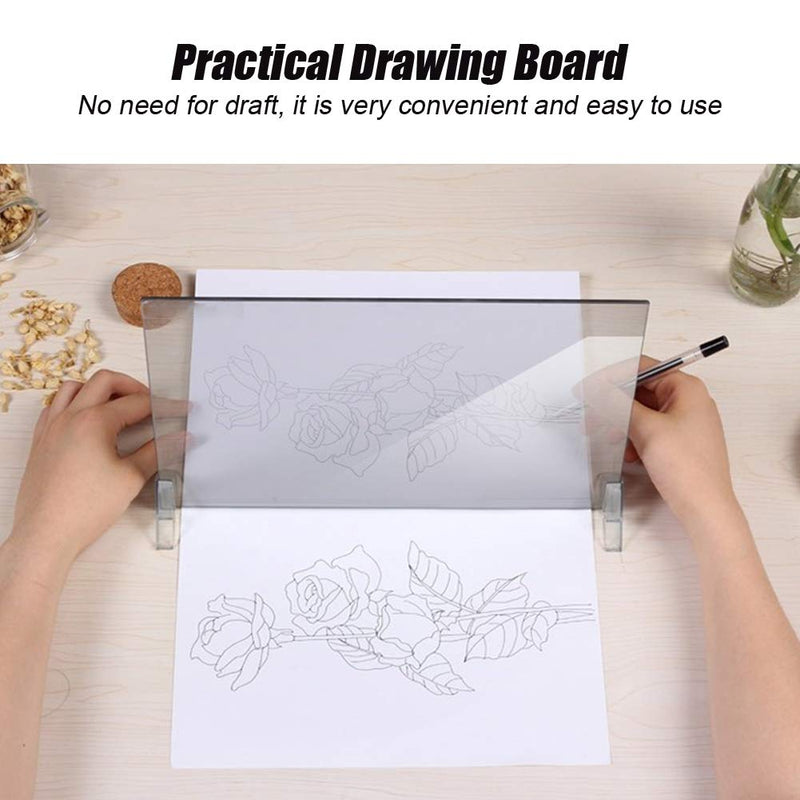  [AUSTRALIA] - Led Light Stencil Board, Practical Led Light Stencil Board Light Box Tracing Drawing Board Sketch Mirror Reflection Phone Dimming for Junior Painters